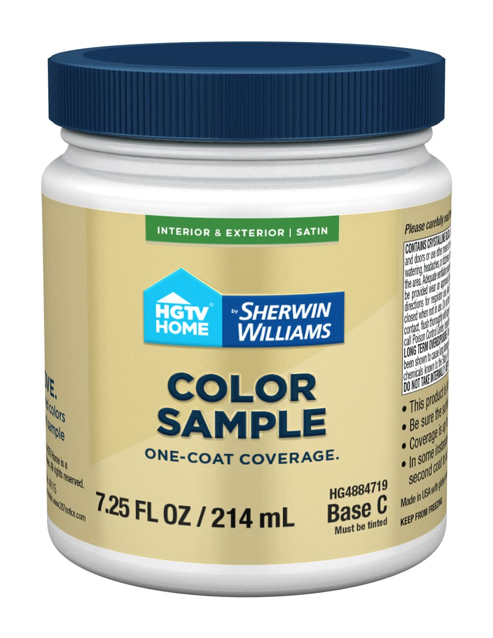 HGTV HOME by Sherwin-Williams Base Tintable Paint sample base ( Half-pint )