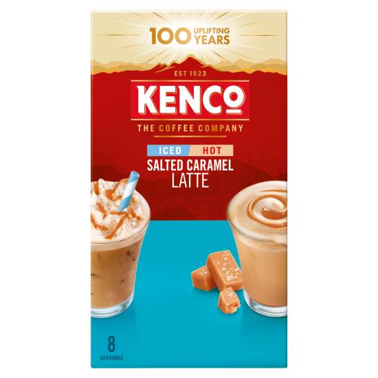 Kenco Salted Caramel, Iced Hot Latte Coffee Sachets (8 pack)