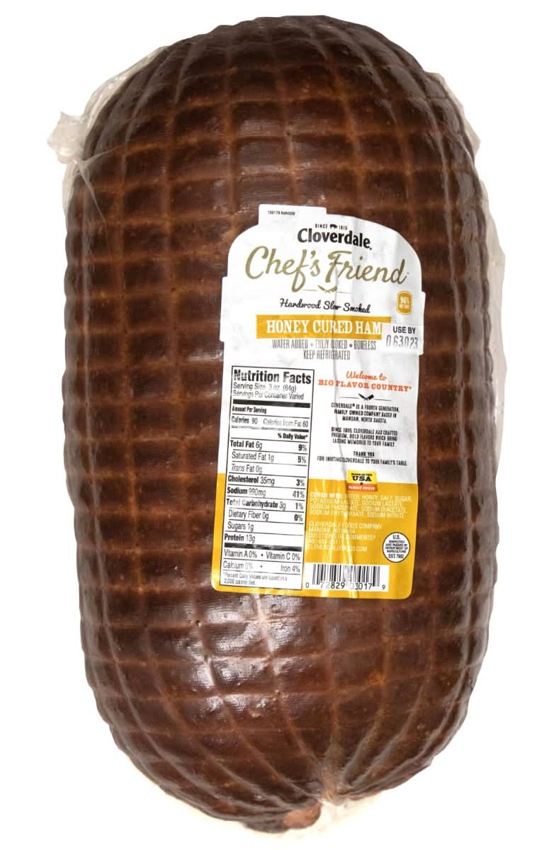 Cloverdale Boneless Ham Honey Cured (9 lbs)