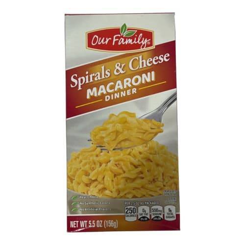 Our Family Spirals & Cheese Macaroni Dinner (5.5 oz)