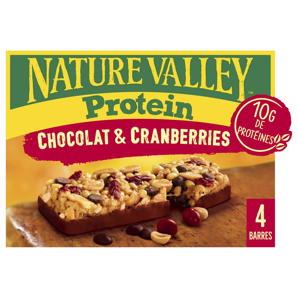 Nature Valley - Barres de céréales protein chocolat et berries (4 pièces)