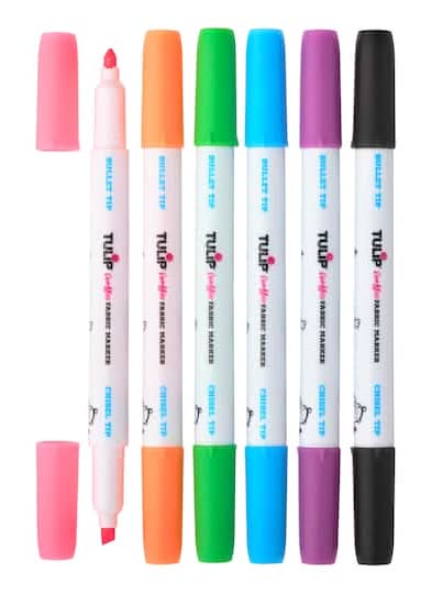 Tulip Graffiti Fabric Markers Neon, Neon (6 ct)