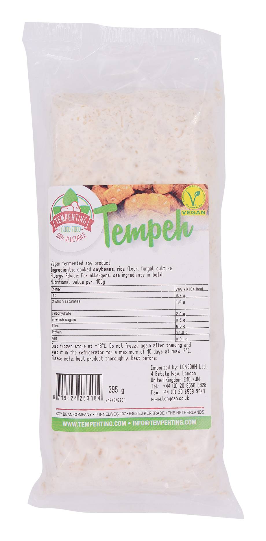 Tempé Tempeh Fermented Soybean (395g)