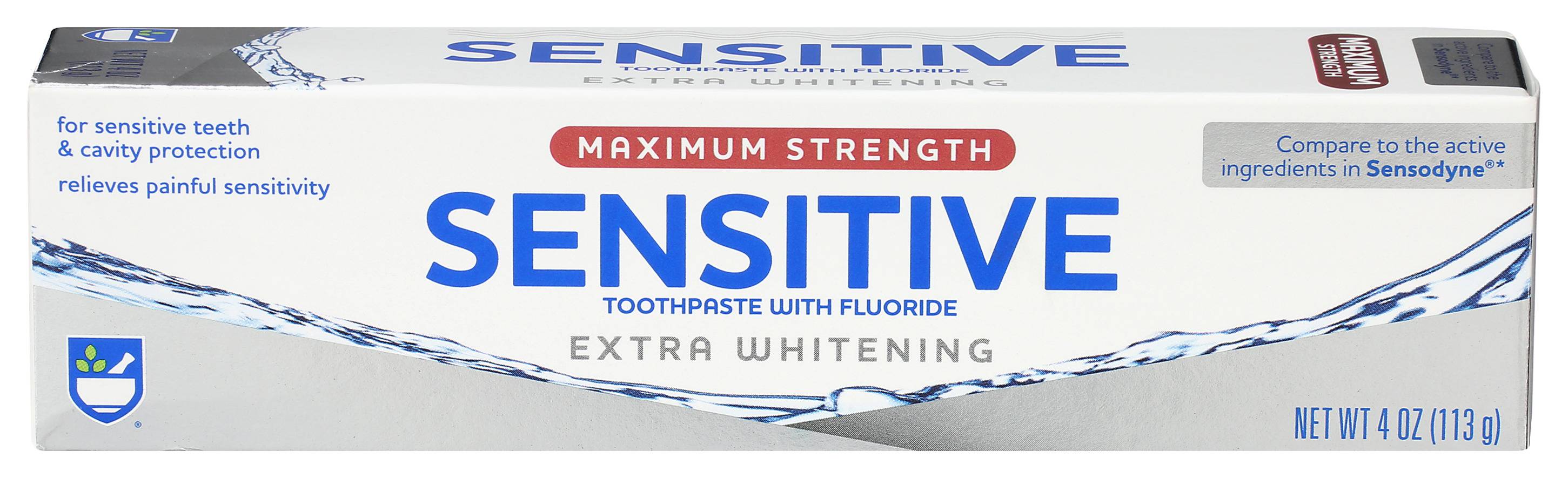 Rite Aid Maximum Strength Sensitive Fluoride Extra Whitening Toothpaste