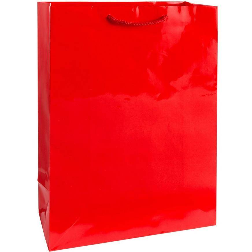 Extra Large Red Gift Bag, 12.5in x 17inA