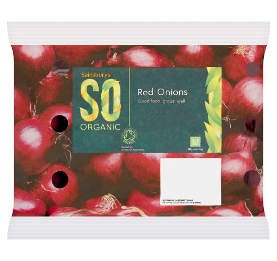Sainsbury's So Organic Red Onions (500g)