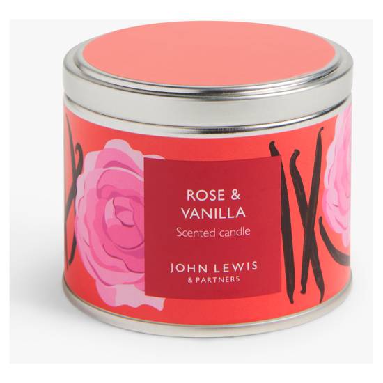 John Lewis Rose & Vanilla Candle Tin