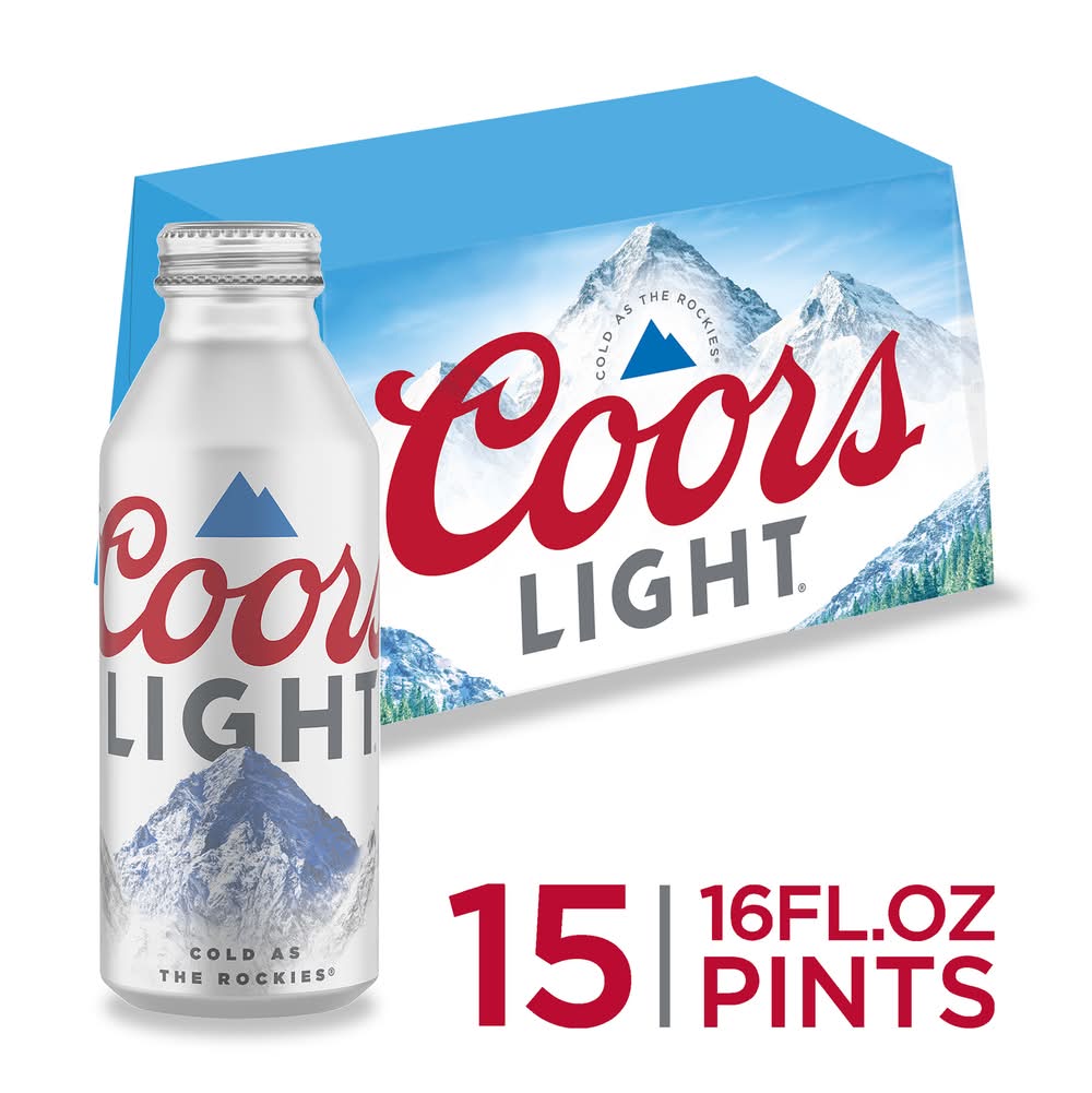 Coors Light American Style Lager Beer (15 x 16 fl oz)