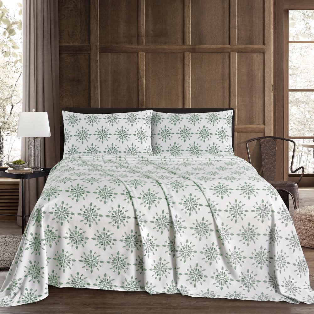 Coleman Sheet Set, Double, Snowflake (4 ct)