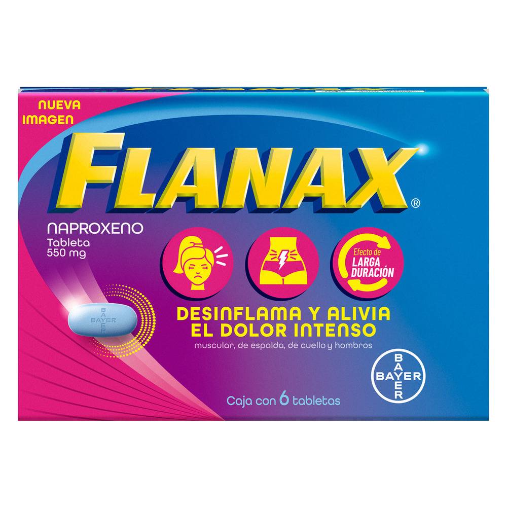 Bayer · Flanax naproxeno tabletas 550 mg (6 un)