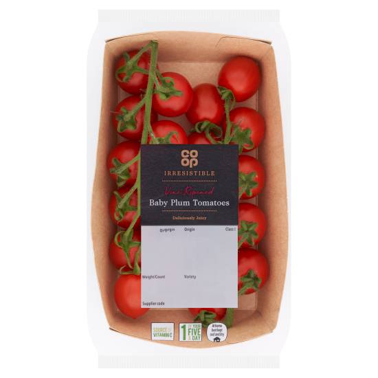 Co-Op Irresistible Vine Ripened Baby Plum Tomatoes