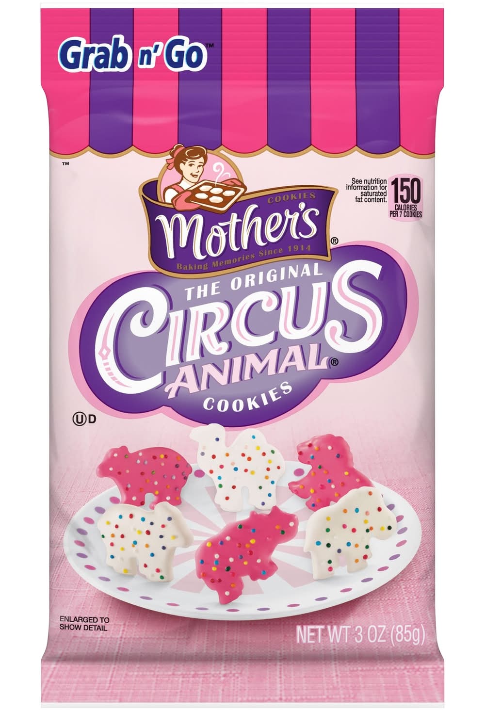 Mother'S Grab N' Go Original Circus Animal Cookies 3 Oz Bagged
