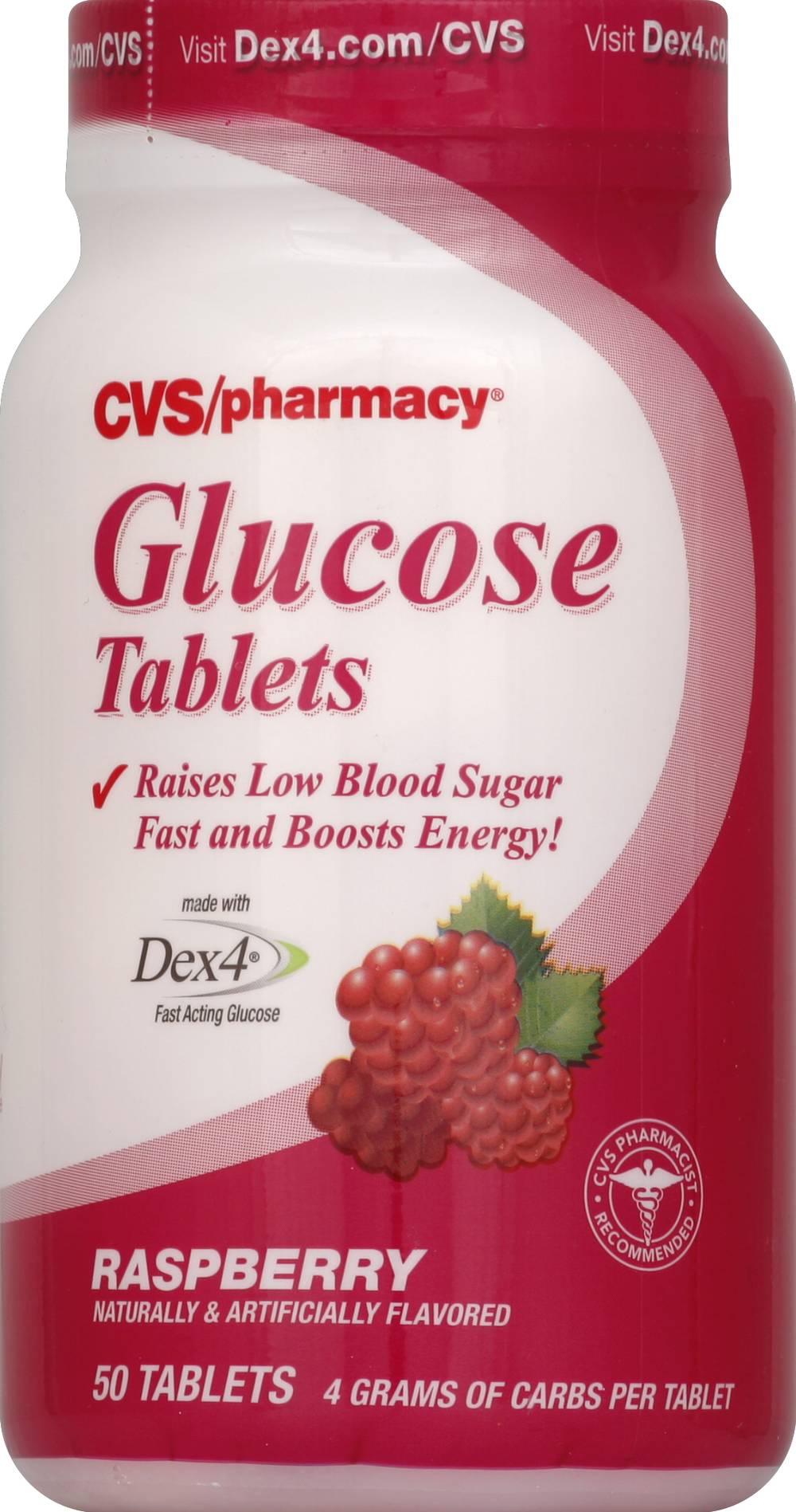 CVS Pharmacy Glucose, Raspberry (50 ct)