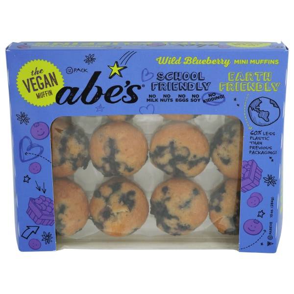Abes Vegan Mini Muffins Wild Blueberry, 10 oz