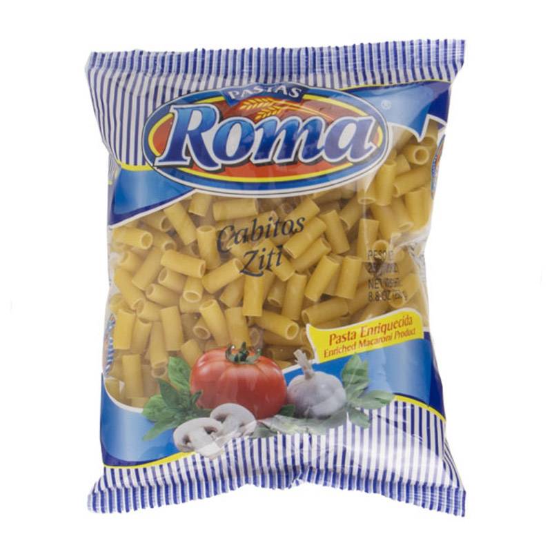 Roma pasta cabitos ziti (bolsa 250 g)