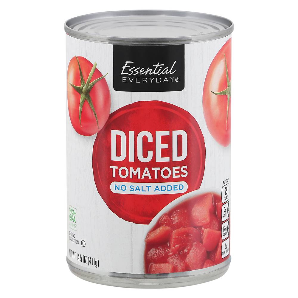 Essential Everyday No Salt Added Diced Tomatoes (14.5 oz)