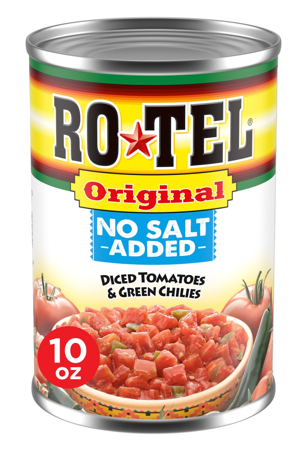 Ro-Tel Original No Salt Added Diced Tomatoes & Green Chilies (10 oz)