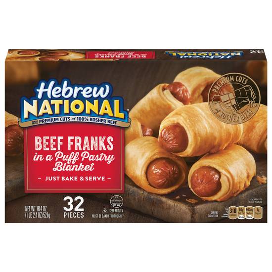 Hebrew National Beef Franks in Puff Pastry Blanket (32 ct)