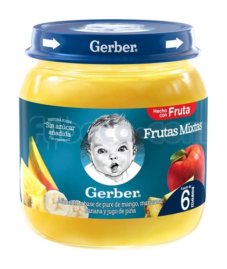 Compota Gerber Paso 2 Frutas Mix 113 Gr