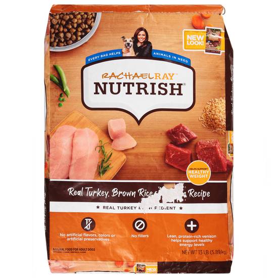 Rachael Ray Nutrish Real Turkey Brown Rice & Venison Recipe Adult Dog Food