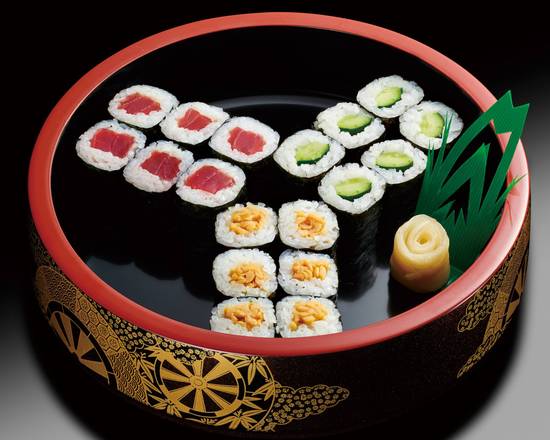 人気細巻3本(ネギ無し)【 V720 】 Popular Sushi Rolls without Spring Onions