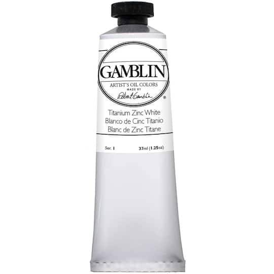 Gamblin Artist Grade Oil Colors, Titanium Zinc White (1.25 oz)