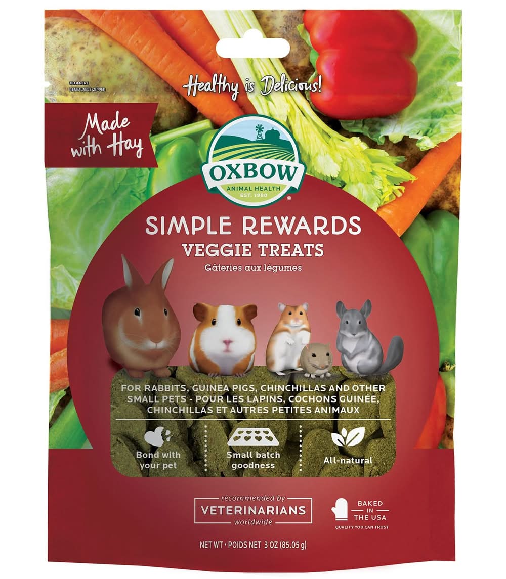 Oxbow Simple Rewards Veggie Small Animal Treats, 3 oz