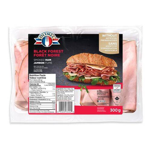 Olymel jambon fumé forêt noire (300g) - black forest smoked ham (300 g)