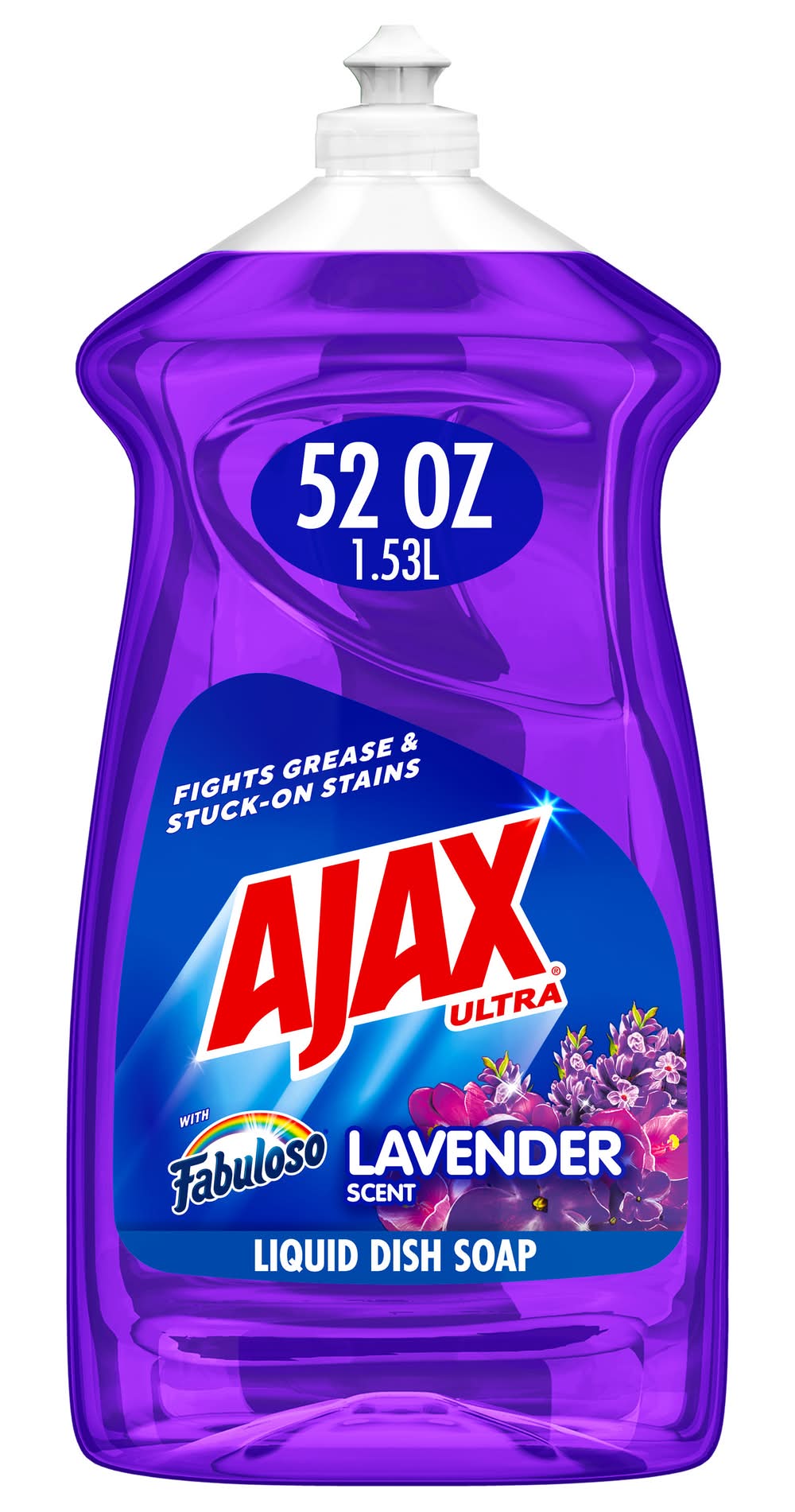 Ajax Ultra Liquid Dish Soap With Fabuloso Lavender Scent, Deep Cleaning Action (52 oz)