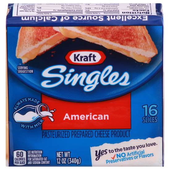 Kraft Singles American Cheese Slices (16 ct)
