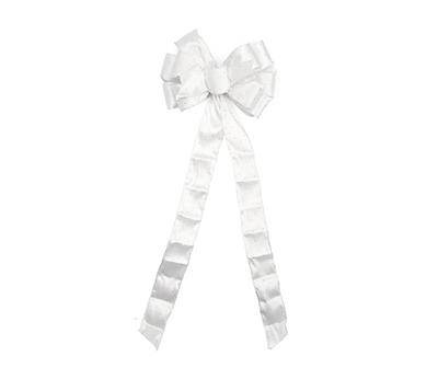 White & Silver Diamond Gem Tree Bow