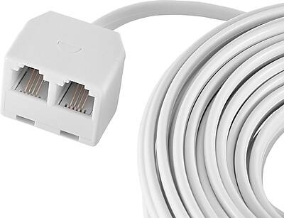 General Electric 25' Line Cord With Duplex Extension (white)