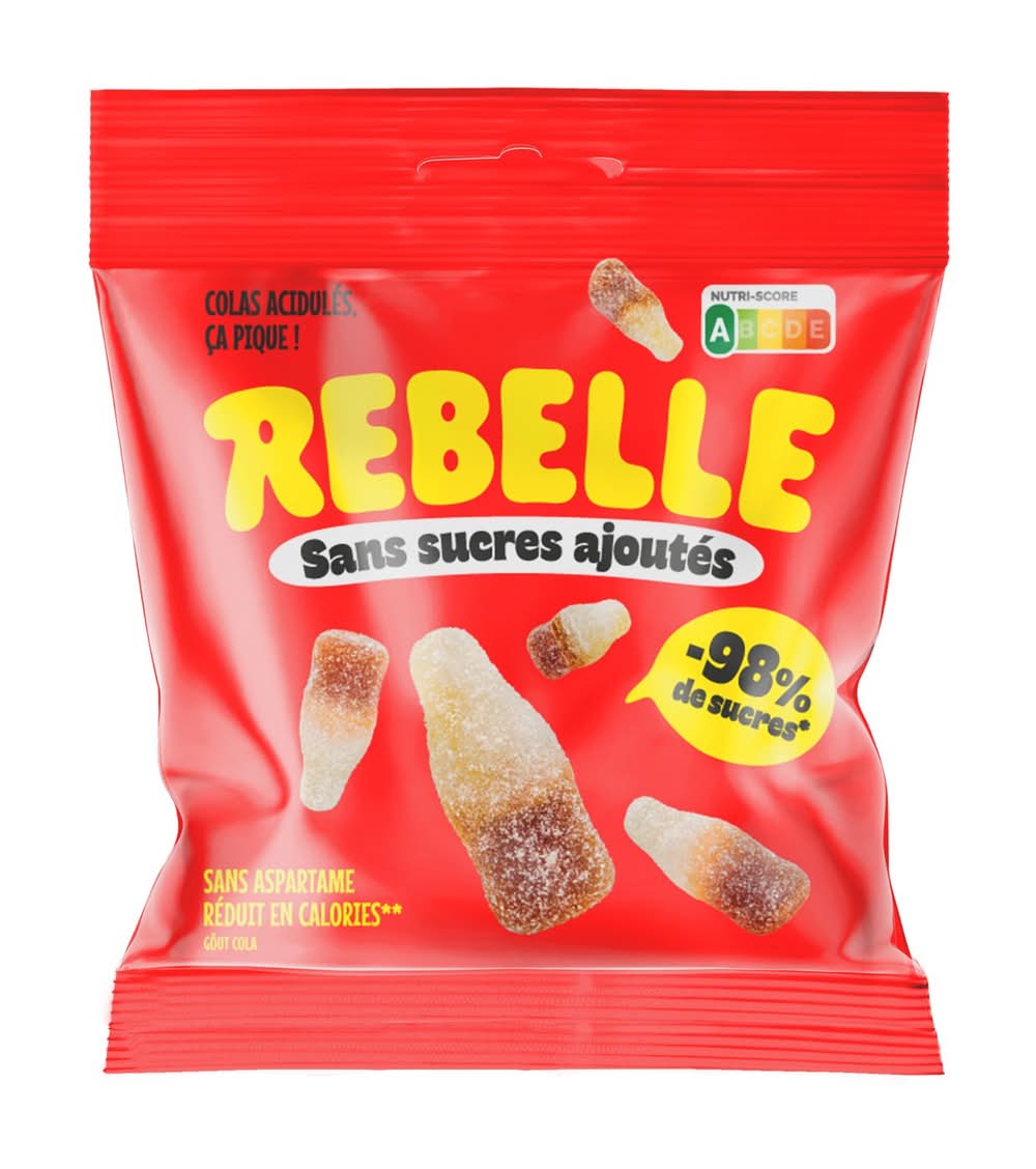 Rebelle - Bonbons acidulés sans sucres ajoutés, cola (50g)