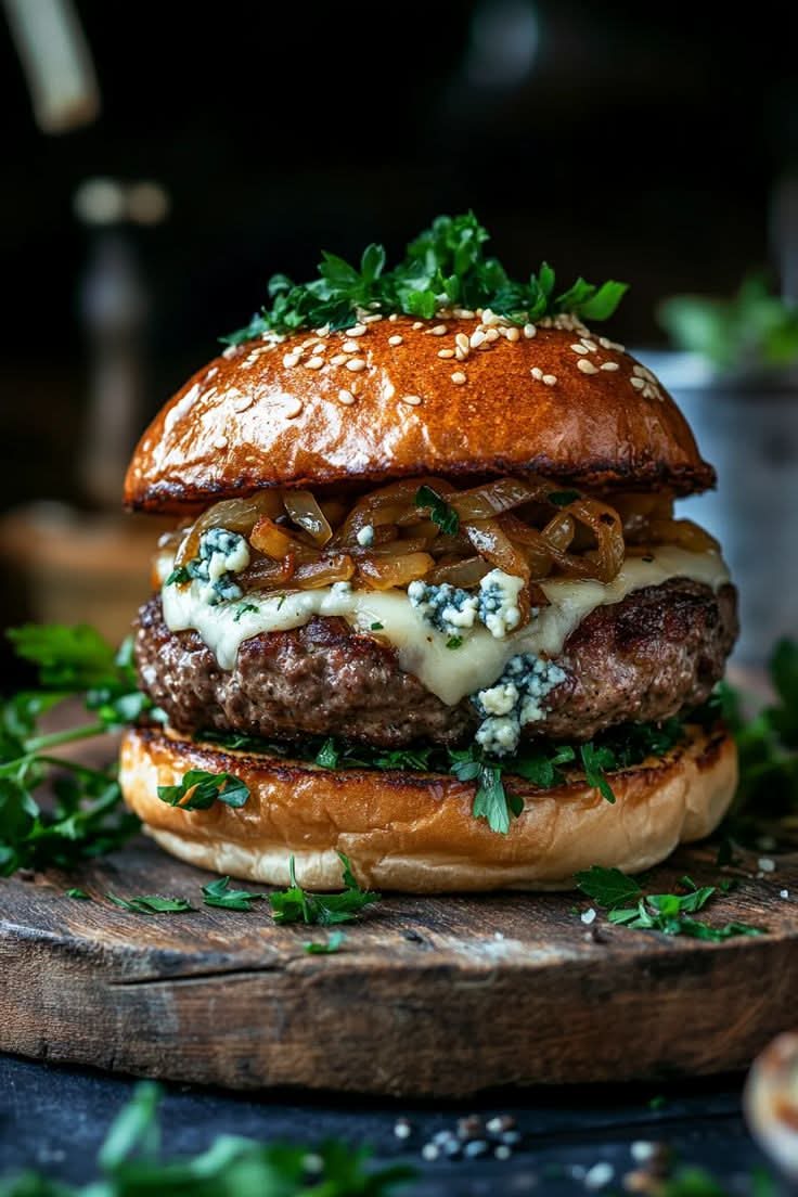 BURGER SIGNATURE AU BLEU D'AUVERGNE + FRITE MAISON