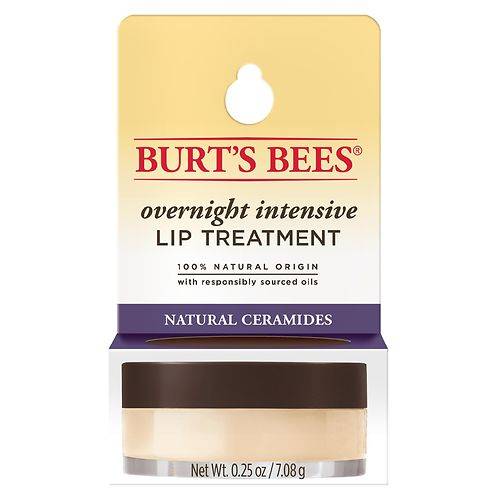 Burt's Bees 100% Natural Overnight Intensive Lip Treatment, Ultra-Conditioning Lip Care - 0.25 oz