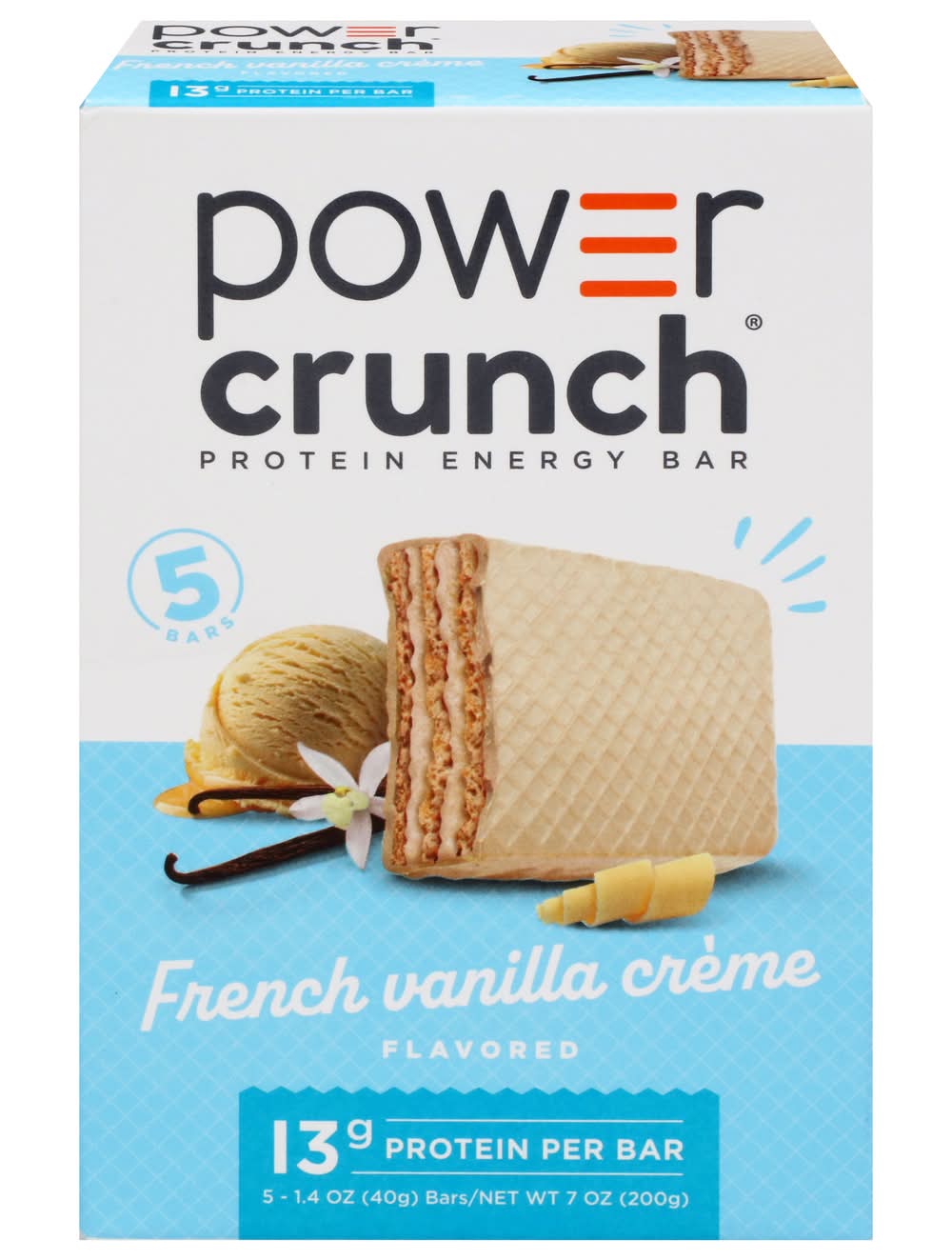 Power Crunch Protein Energy Bar, French Vanilla Creme (1.4 oz, 5 ct)