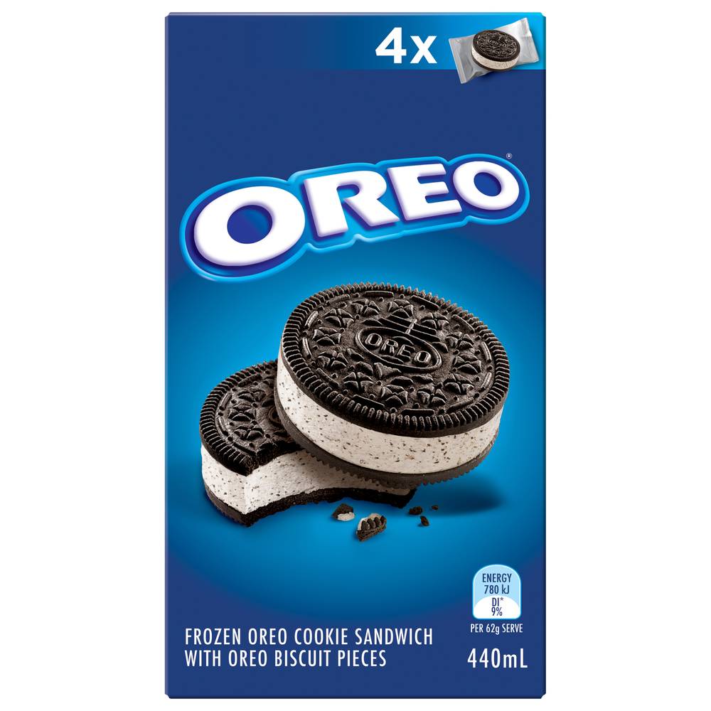 Oreo Ice Cream Cookie Sandwich (440mL, 4 pack)