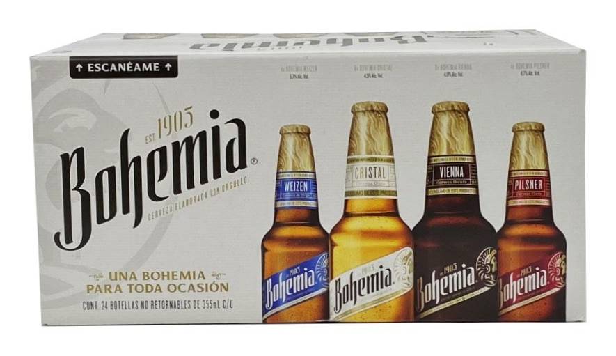 Bohemia · Pack cerveza premium variada (24 x 355 ml)