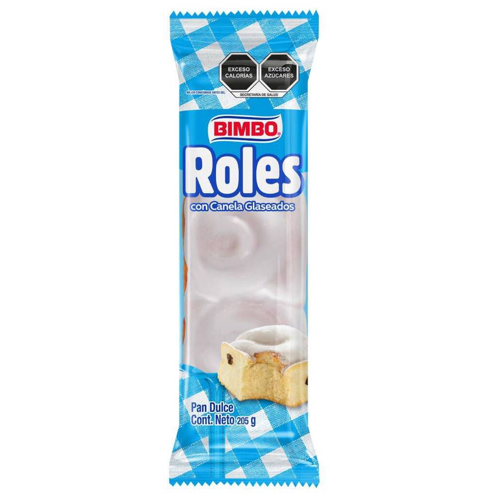 Bimbo roles con canela glaseados (bolsa 205 g)