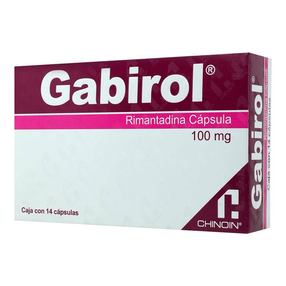 Chinoin gabirol rimantadina cápsulas 100 mg (14 piezas)