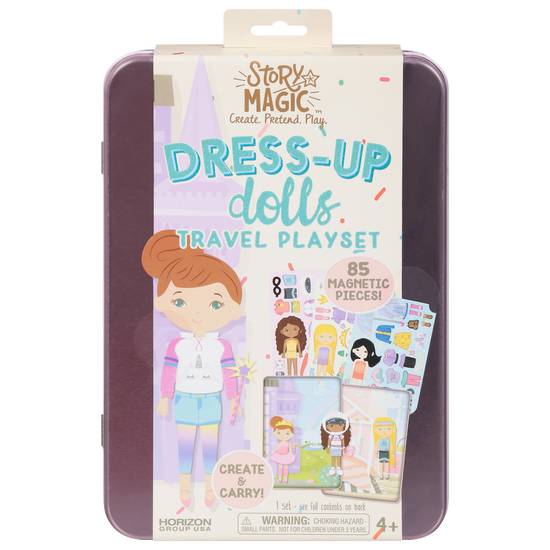 Horizon Group Usa 4+ Story Magic Dress-Up Dolls Travel Playset Magnetic Pieces (85 ct)