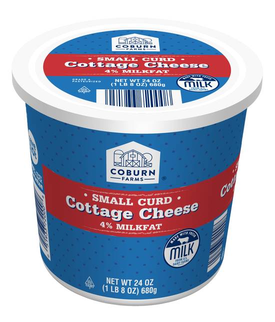 Coburn Farms Small Curd 4% Milkfat Cottage Cheese