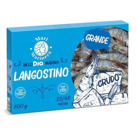 Langostino crudo gande 32/48 piezas Mari Marinera caja 800 g