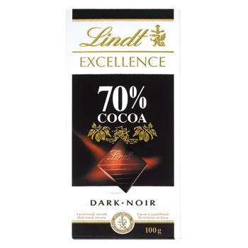 Chocolate negro 70% Lindt Excellence 100 g.