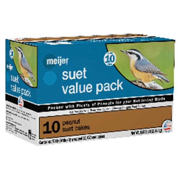 Meijer Peanut Wild Bird Suet, Value Pack, 10 ct