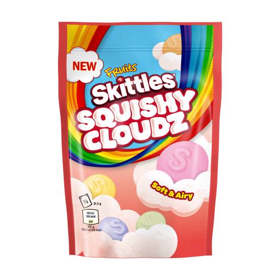 Skittles Squishy Cloudz Chewy Fruit Flavoured Sweets Pouch