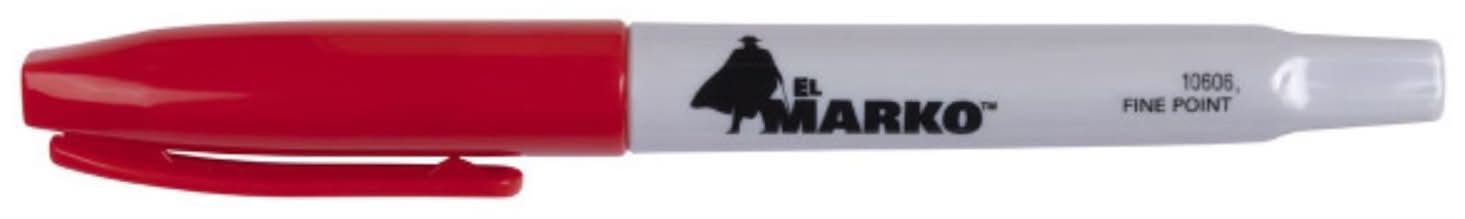 C.H. Hanson El Marko Red Fine Tip Permanent Marker 1 Pc
