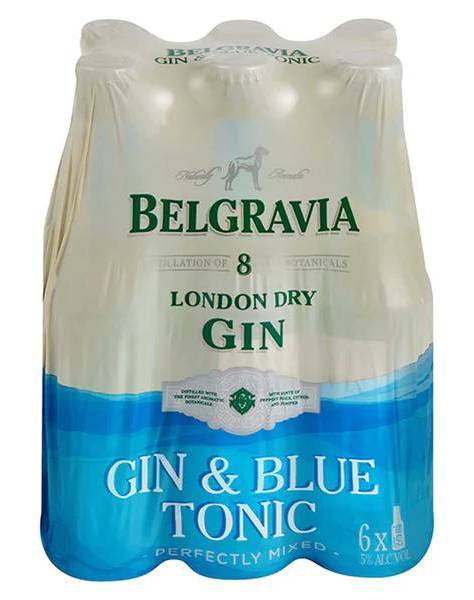 Belgravia Gin & Blue Tonic 275ml nrb 6pack