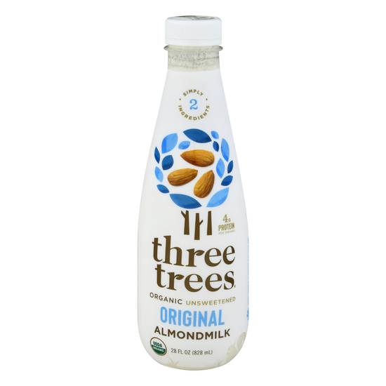 Three Trees Organic Unsweetened Original Milk (28 fl oz) (almond)