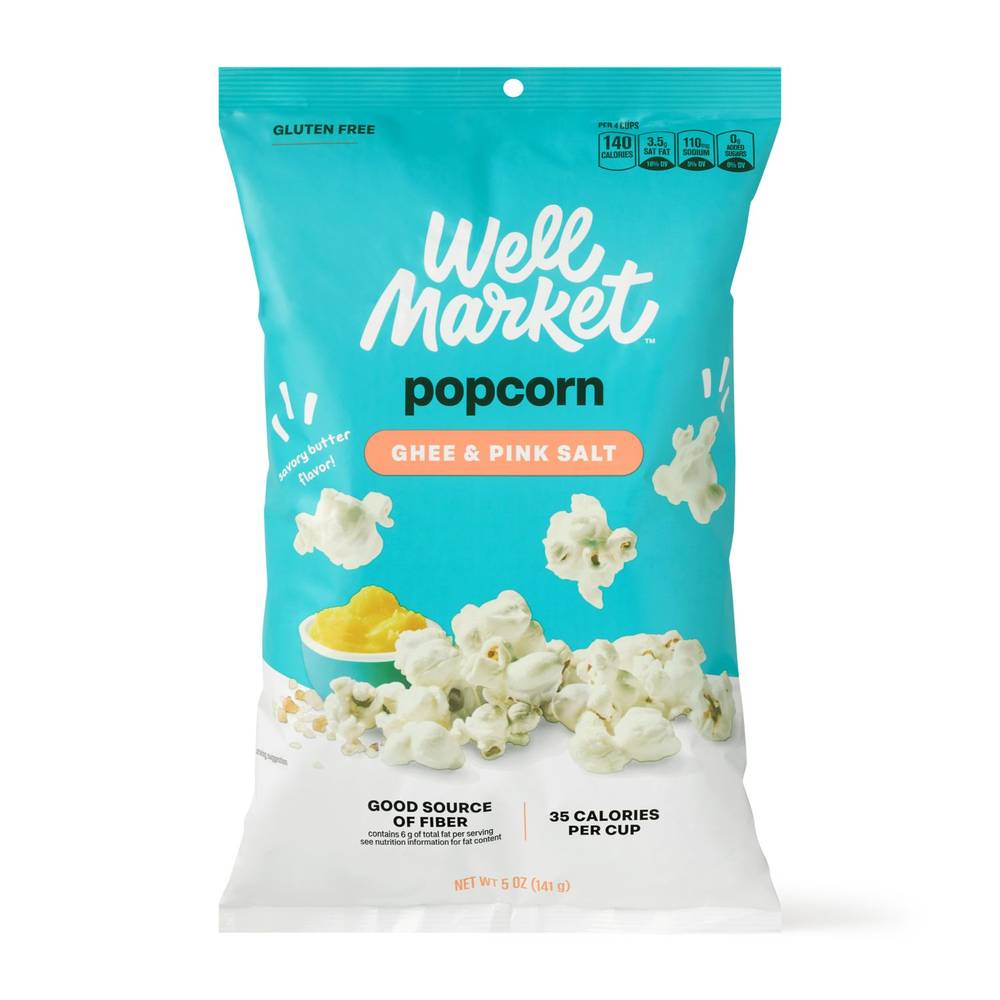 Well Market Ghee & Pink Salt Popcorn, 5 Oz